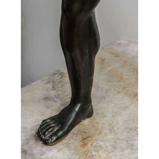 Black Bronze Sculpture of the Borghese Gladiator For Sale - Image 8 of 10