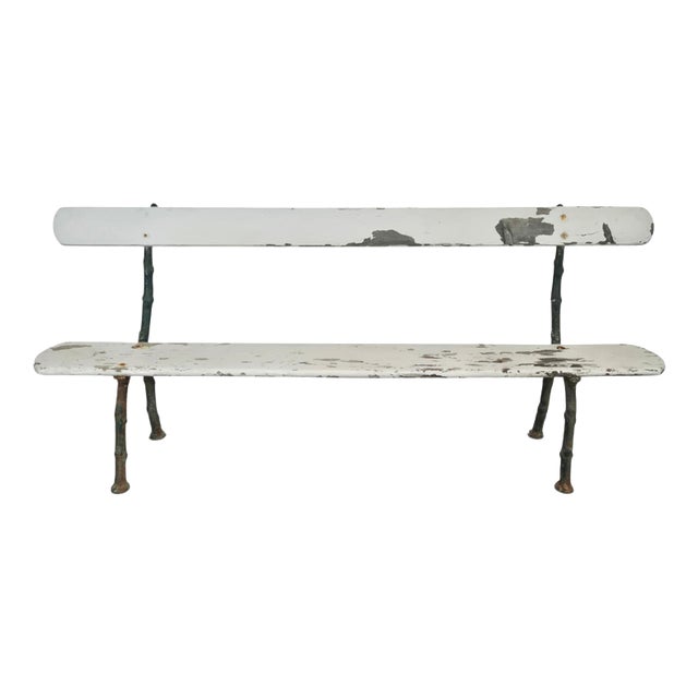 Vintage Cast Iron Garden Bench For Sale