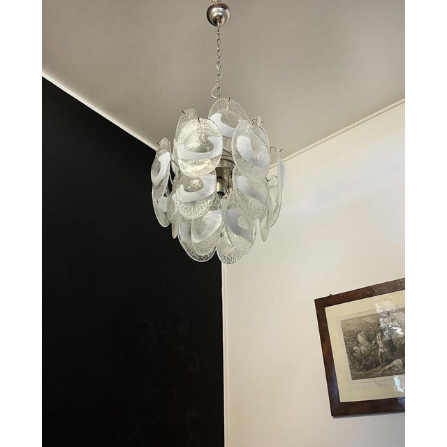 Mid-Century Modern Italian Murano Glass Ceiling Light, 1990s For Sale - Image 3 of 18