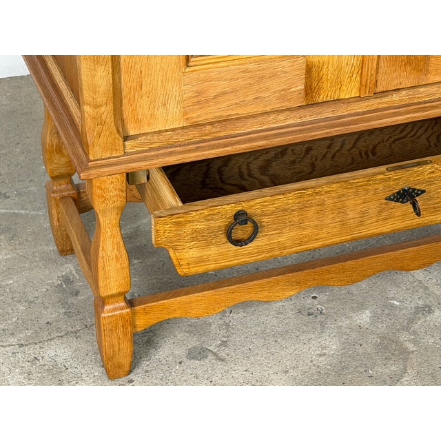 Scandinavian Modern Oak Two-Door Cabinet by Henning Kjærnulf, 1960s For Sale - Image 10 of 13