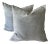 Pair of Down and Feather Scalamandre Velvet Pillows Color Skylight For Sale