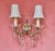 Wall lamp with hand-cut and polished crystal trimmings. Typical bowls with "olives" used on Theresian chandeliers. The...