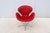 Fabulous mid-century modern new Swan swivel lounge chair in red leather. The beautiful Swan chair is a landmark of mid-...