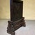 1980s Vintage Chinese Rosewood Table Screen With Mother-of-Pearl Inlay, Koi Fish Motif For Sale - Image 5 of 10