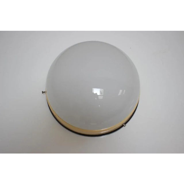 1960s Mid-Century Glass Ceiling Lamp, Flush Mount or Wall Lamp, 1960s For Sale - Image 5 of 8