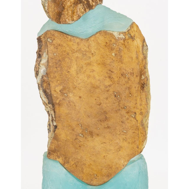 Contemporary Thomas Scoon "Consort" Mixed Media Studio Art Glass and Granite Sculpture For Sale - Image 3 of 17