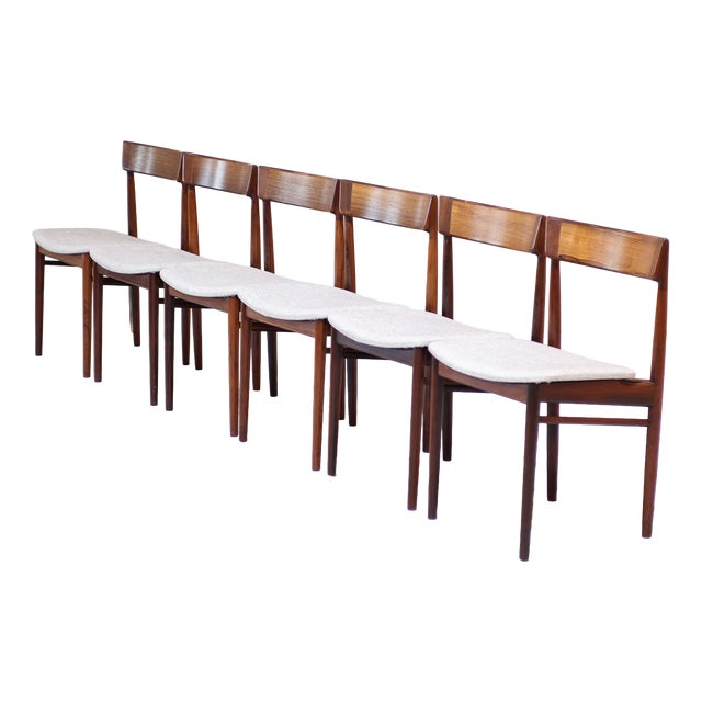 Model 39 Dining Chairs in Rosewood attributed to Henry Rosengren Hansen for Brande Møbelindustri, Denmark, 1960s, Set of 6 For Sale