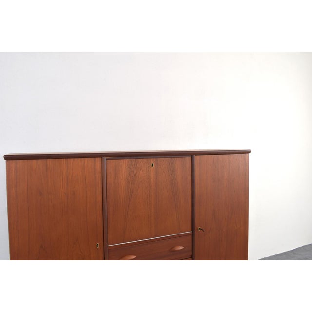 Mid-Century Danish Teak Highboard, 1960s For Sale - Image 15 of 18