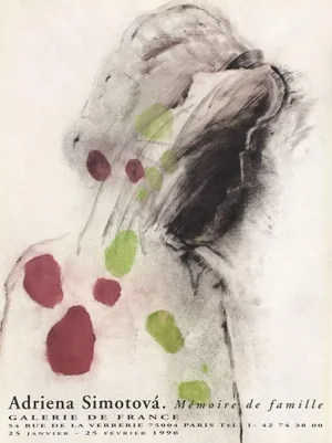 1996 Adriena Simotova Galerie De France Exhibition Poster