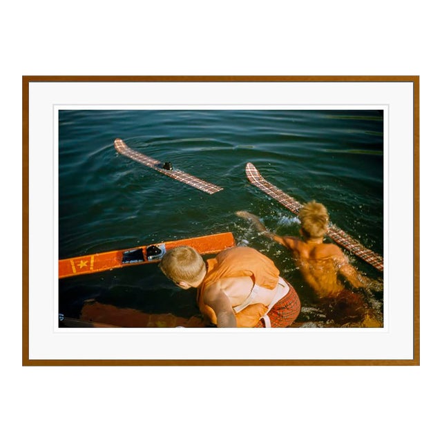Toni Frissell 'Water Boys' Archival Pigment Print Framed in Brown For Sale
