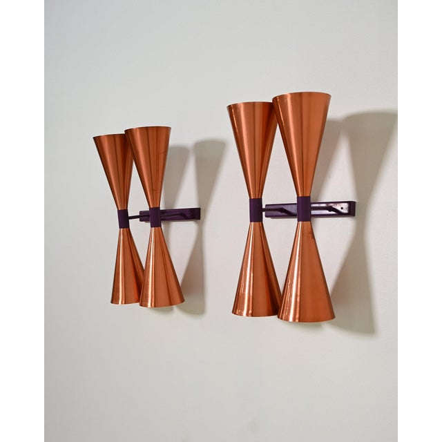 1960s Model S-2021 Copper Wall Lamps by Hans-Agne Jakobsson, 1960s, Set of 2 For Sale - Image 5 of 14