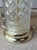 1980s 1980s Vintage Pair of Leviton 3-Way Cut Glass Crystal Gold Tone Table Lamps For Sale - Image 5 of 12