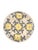 Set of 4 Bat Trang Vietnamese Ceramic Dessert/Salad Plates With Yellow and Blue Hand Painted Floral Motifs For Sale - Image 4 of 8