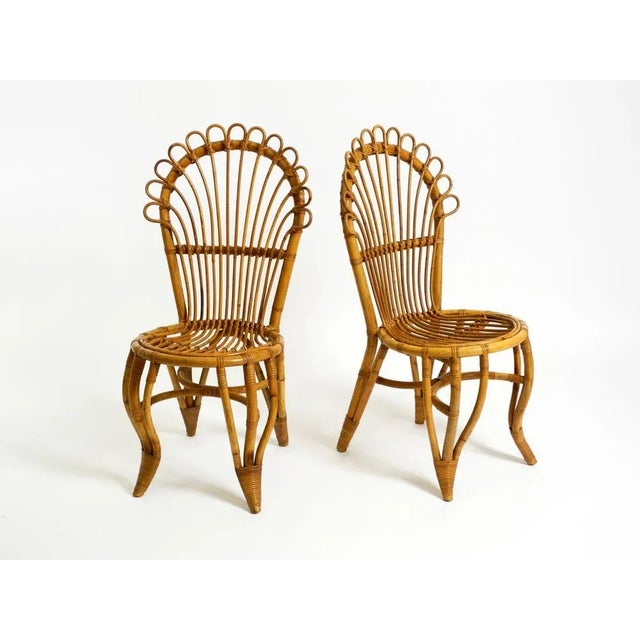Mid-Century Modern Bamboo Chairs, Italy, 1960s, Set of 2 For Sale - Image 3 of 18