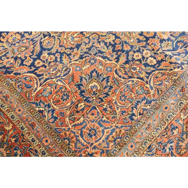 Antique Persian Kashan Rug 8'5'' X 11'4'' For Sale - Image 11 of 12
