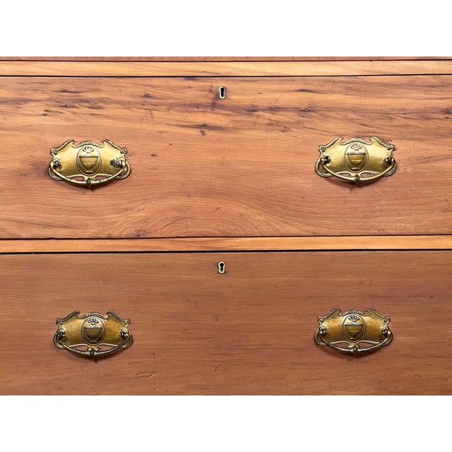 Antique English Country Pine Chest of Drawers 5 Drawer Dresser C1920 For Sale In Dallas - Image 6 of 18