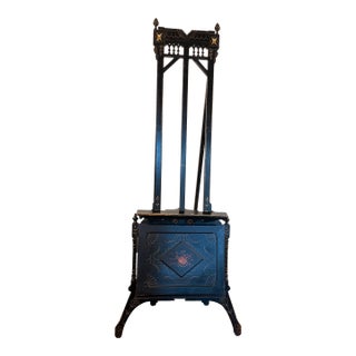Antique 19th Century Eastlake Ebonized Cherry Studio Easel Aesthetic Movement Portfolio Stand For Sale