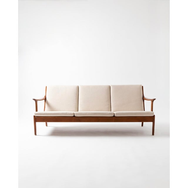 Three-Seater Bench by Edvard Valentinsen for Fraska, 1960 For Sale - Image 10 of 10