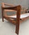 Elegant mid-century Scandinavian modern three-seat sofa frame crafted in solid teak or teak-stained hardwood, produced in...
