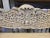 2010s Reclaimed Whitewashed Solid Wood Bench With Floral Carvings For Sale - Image 5 of 8