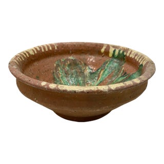 Antique Hungarian Folk Art Decorative Bowl For Sale