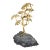 Mid Century Brutalist Bonsai Metal and Rock Sculpture For Sale