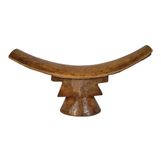 Vintage African Wood Headrest For Sale