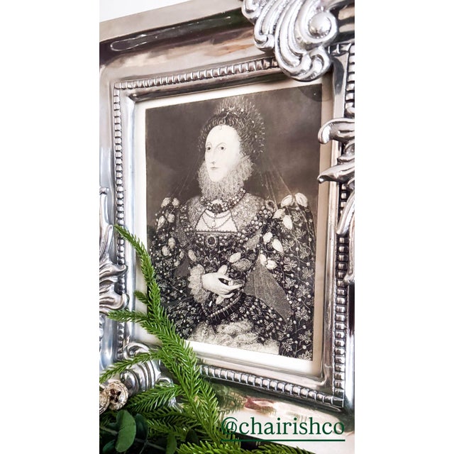 Metal 1990s Large Pewter Picture Frame. For Sale - Image 7 of 10