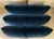 Set of 3 Navy Blue Velvet Lumbar / Kidney Pillows With Down Inserts For Sale In Richmond - Image 6 of 18