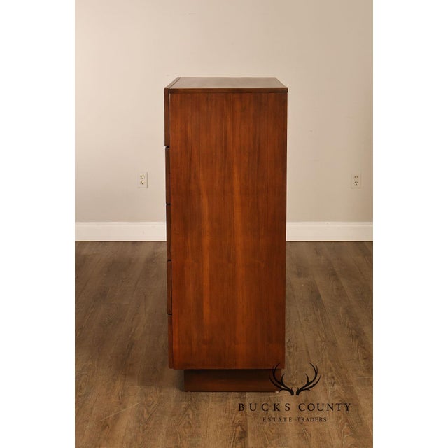 Adrian Pearsall For Craft Associates Mid Century Modern Walnut High Chest For Sale - Image 10 of 18