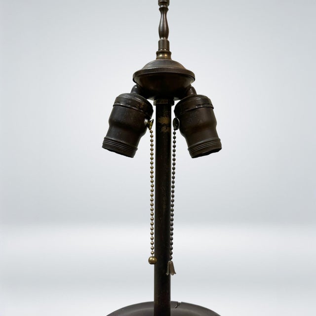 Metal Chinese Dragon Handle Bronze Cloisonné Lamp, Early 20th Century For Sale - Image 7 of 11