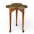 Queen Anne Mid-20th Century Mahogany Trefoil Chair-Side Table With Tooled Leather Top For Sale - Image 3 of 8