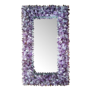 Contemporary Marjorie Skouras Violette Style Amethyst Mirror 42"x58"