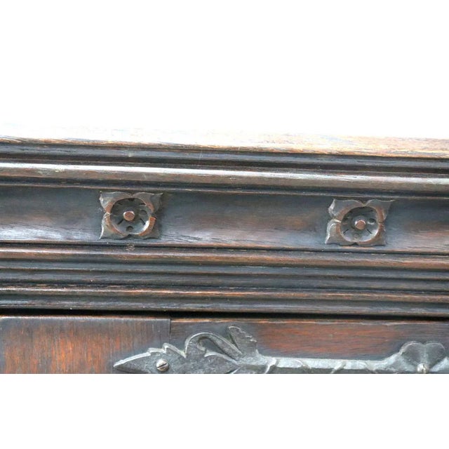 1900s Antique Gothic One Door Cupboard For Sale - Image 4 of 9