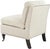 Slipper Chair, Off White & Espresso For Sale - Image 4 of 10