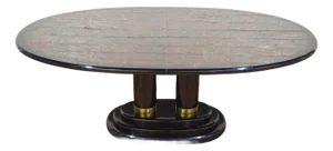 Henredon Scene Three 3 Burl & Lacquer Dining Table