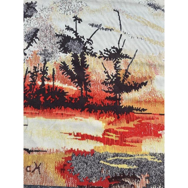 French Screen Printed Aubusson Tapestry by Gemmanick, 1970s For Sale - Image 4 of 18