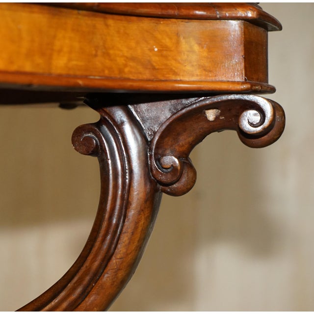 Victorian Carved Burr Walnut Centre Table, 1860s For Sale - Image 10 of 18