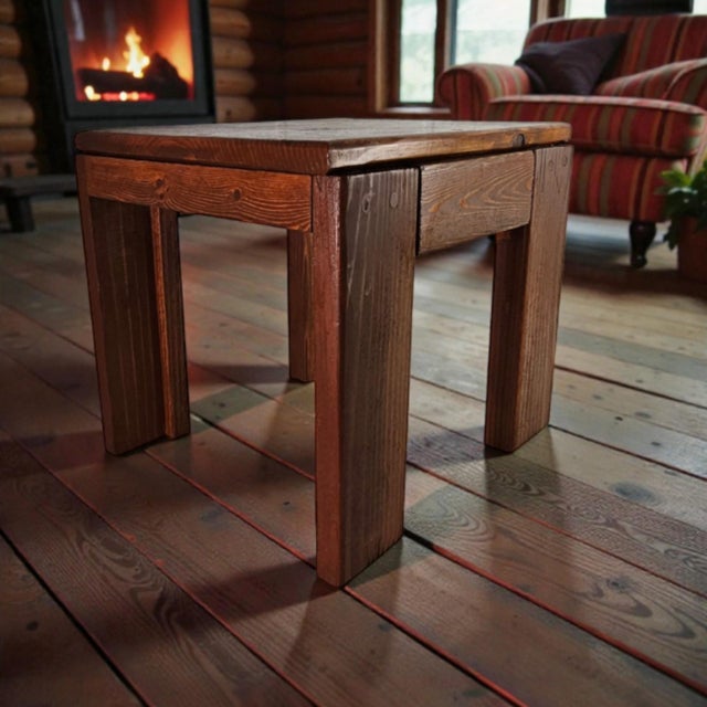 This vintage American step stool exemplifies utilitarian pine furniture produced in the mid-to-late 20th century. Crafted...