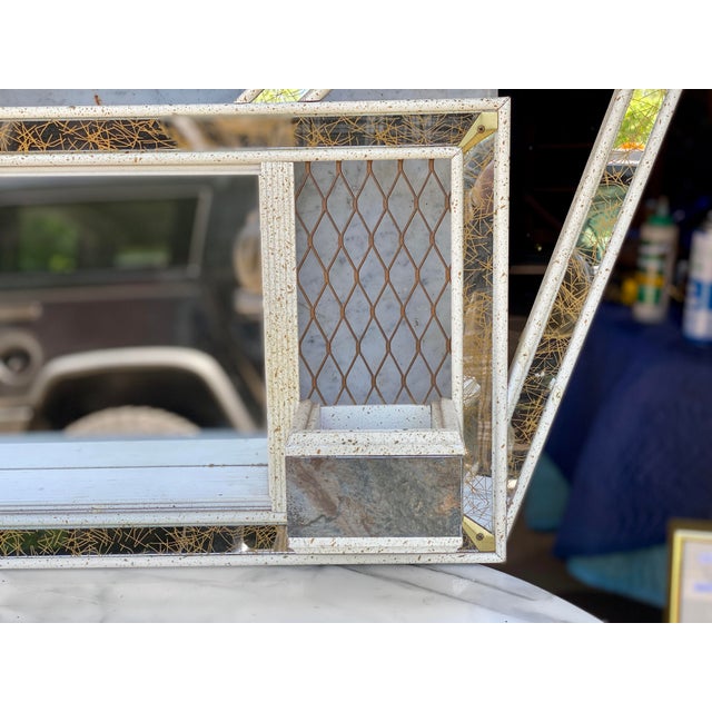 MidCentury Modern Atomic Wall Hanging Mirror Shadow Box Chairish