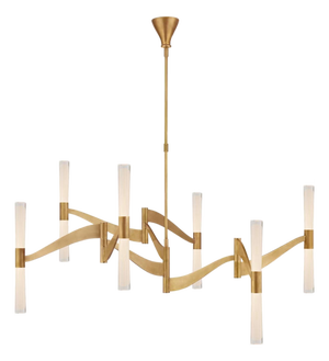 Visual Comfort Brenta Grande Chandelier in Hand Rubbed Antique Brass