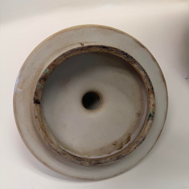 Ceramic 20th Century Rose Medallion Ginger Jar For Sale - Image 7 of 12
