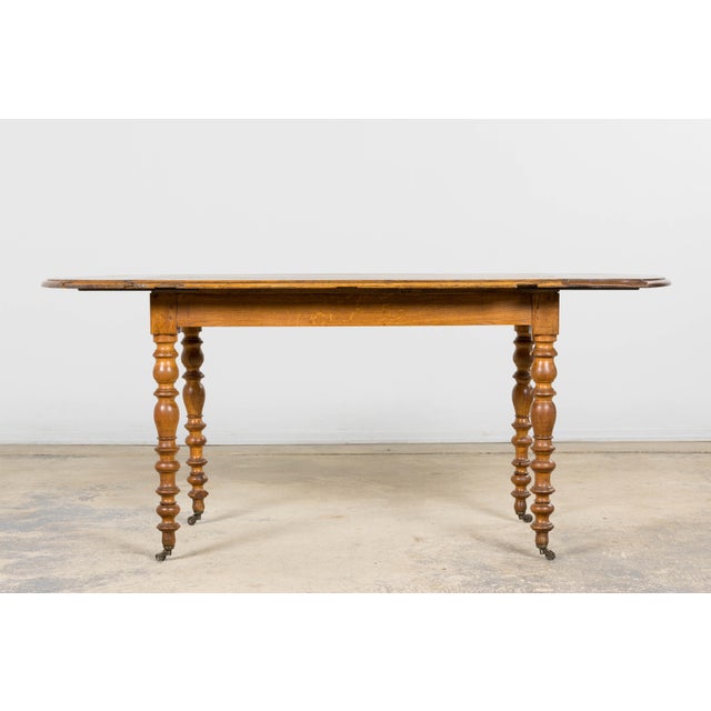 French Country Antique French Country Oak Farm Table, Provence, Late 19th Century For Sale - Image 3 of 18