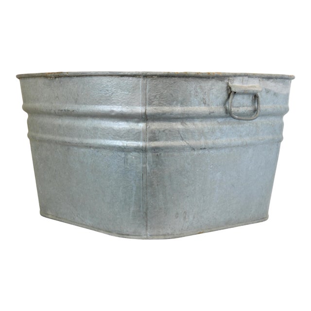 Vintage Galvanized Metal Tub / Planter Chairish