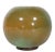 Mid Century Frankoma ball vase in green and brown toned glaze, model 55. This example is in excellent original, clean and...