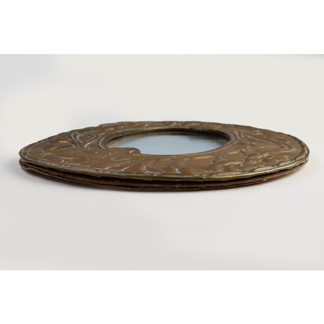 Art Nouveau Belgian Copper and Glass Photo Frame, 1910s For Sale - Image 4 of 11