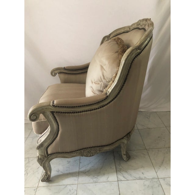 Textile Caracole Compositions French Style Oversized Silk Chair For Sale - Image 7 of 13