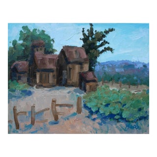 Rustic Shacks, Modern Plein Air Oil Painting For Sale