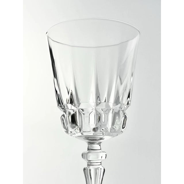 Contemporary 1980s Cristal D’Arques “Chantelle” 8 Crystal Wine Glasses For Sale - Image 3 of 4