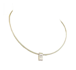 Chopard Happy Diamond 18k White Gold Slide Pendant Necklace